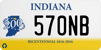 IN license plate 570NB