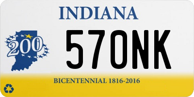 IN license plate 570NK