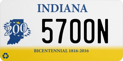 IN license plate 570ON