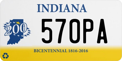 IN license plate 570PA