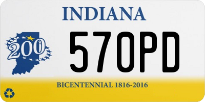 IN license plate 570PD