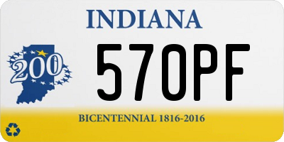 IN license plate 570PF