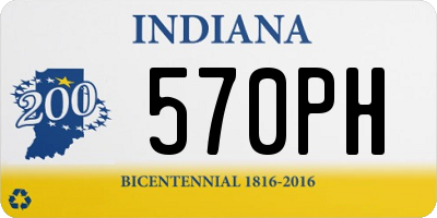 IN license plate 570PH