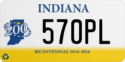 IN license plate 570PL