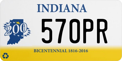 IN license plate 570PR