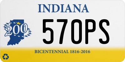 IN license plate 570PS