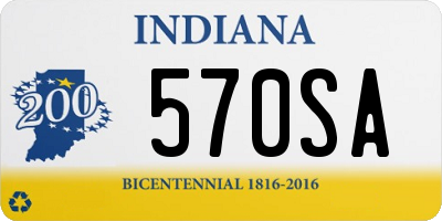 IN license plate 570SA