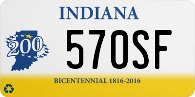 IN license plate 570SF