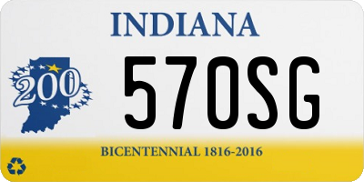 IN license plate 570SG