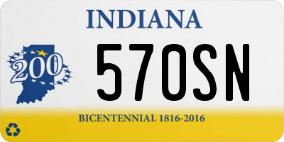 IN license plate 570SN