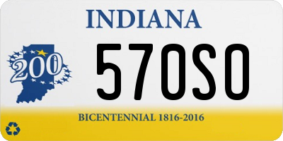 IN license plate 570SO