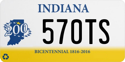 IN license plate 570TS