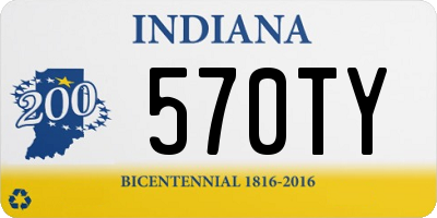 IN license plate 570TY