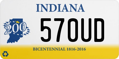 IN license plate 570UD