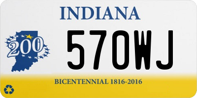 IN license plate 570WJ