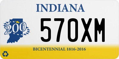 IN license plate 570XM