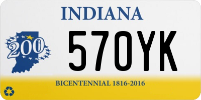 IN license plate 570YK