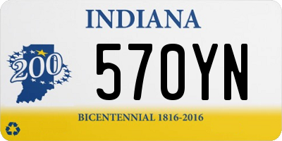 IN license plate 570YN