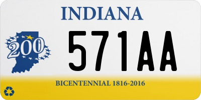 IN license plate 571AA