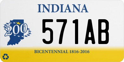 IN license plate 571AB