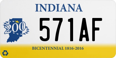 IN license plate 571AF