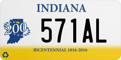 IN license plate 571AL
