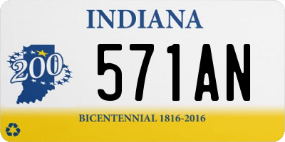IN license plate 571AN