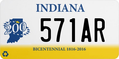 IN license plate 571AR