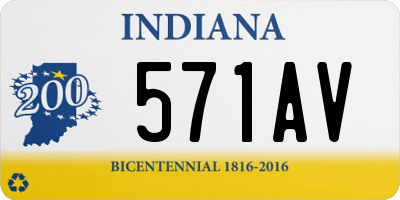 IN license plate 571AV