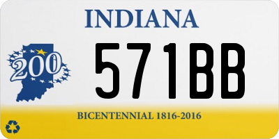 IN license plate 571BB