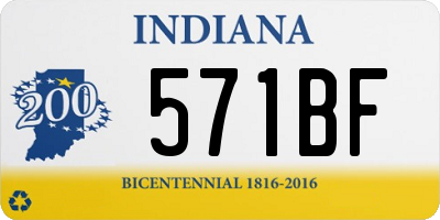 IN license plate 571BF