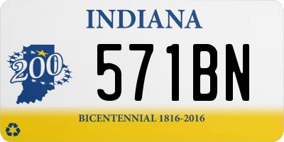 IN license plate 571BN