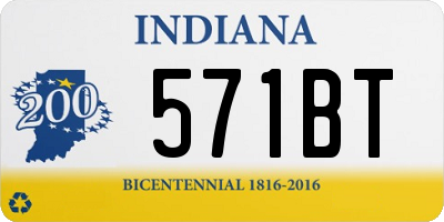 IN license plate 571BT