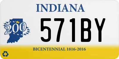 IN license plate 571BY