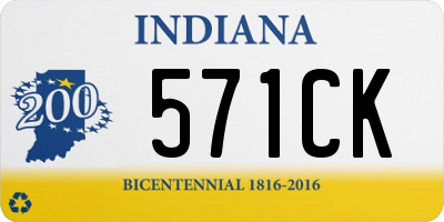 IN license plate 571CK