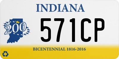 IN license plate 571CP