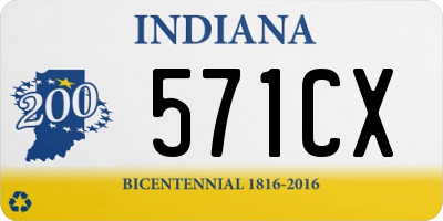 IN license plate 571CX