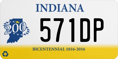 IN license plate 571DP