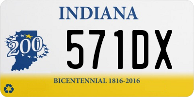 IN license plate 571DX