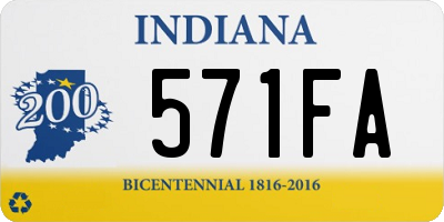 IN license plate 571FA