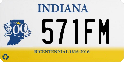 IN license plate 571FM