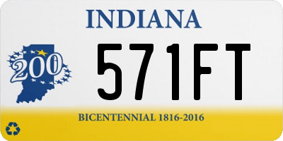 IN license plate 571FT