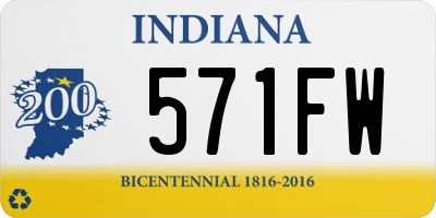 IN license plate 571FW