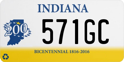 IN license plate 571GC