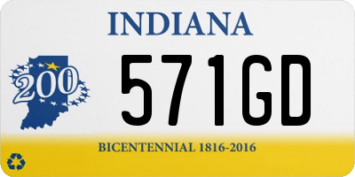 IN license plate 571GD