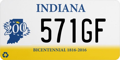 IN license plate 571GF