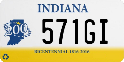 IN license plate 571GI