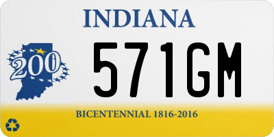 IN license plate 571GM