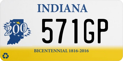 IN license plate 571GP