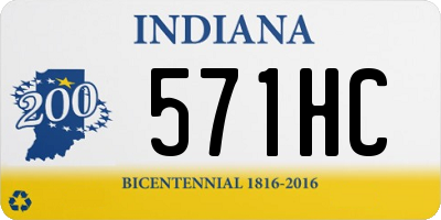 IN license plate 571HC